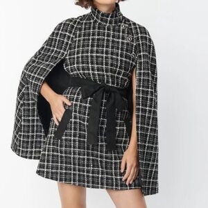 Savile Row Tweed Cape Coat by Smak Parlour